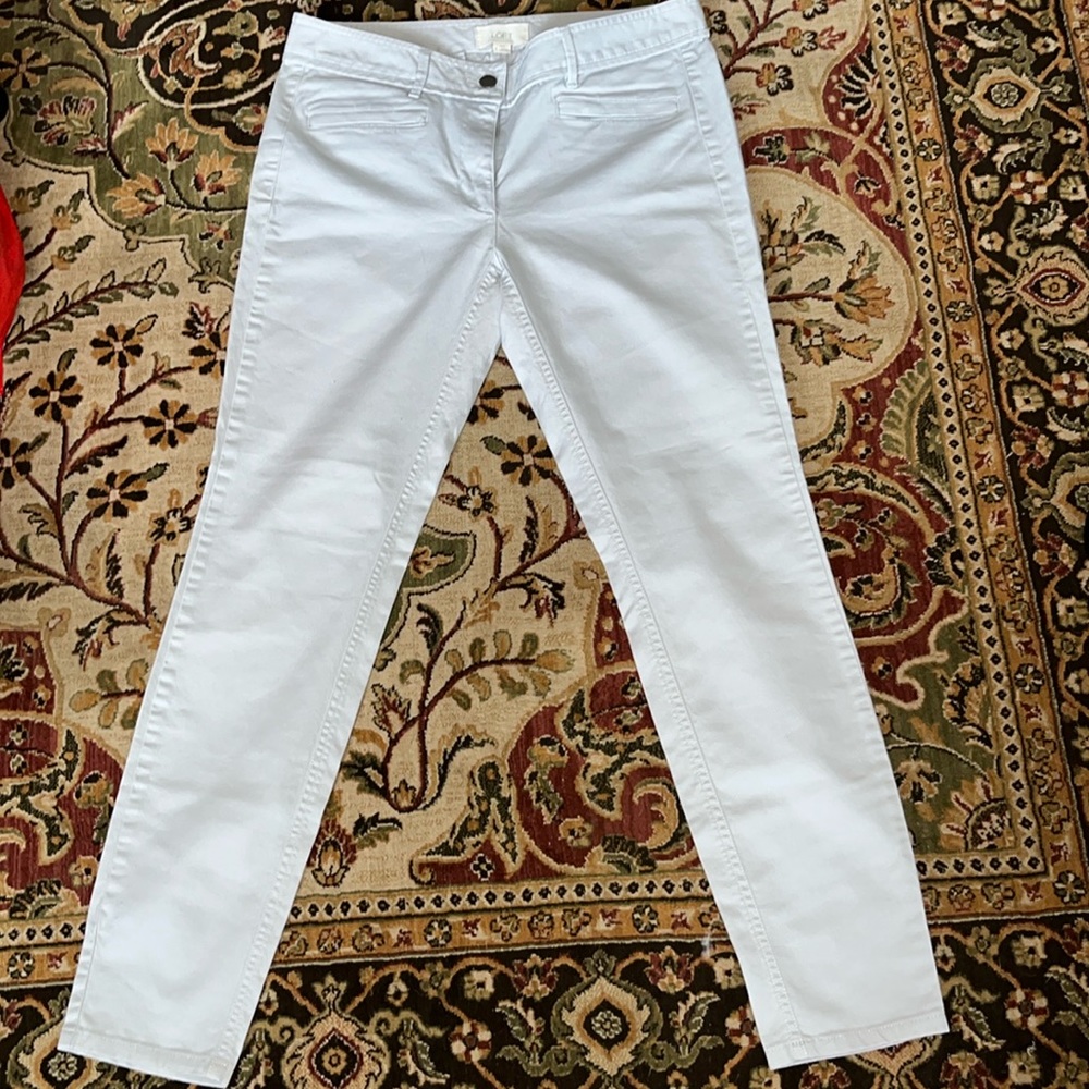 Loft Size 6 Light Gray Slim Jeans